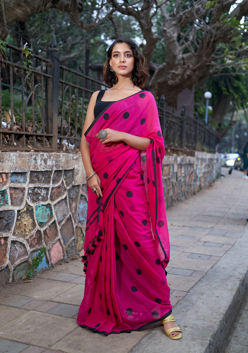 Magenta Polka Dots