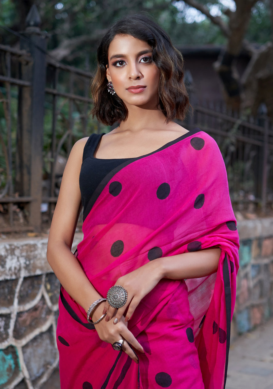 Magenta Polka Dots