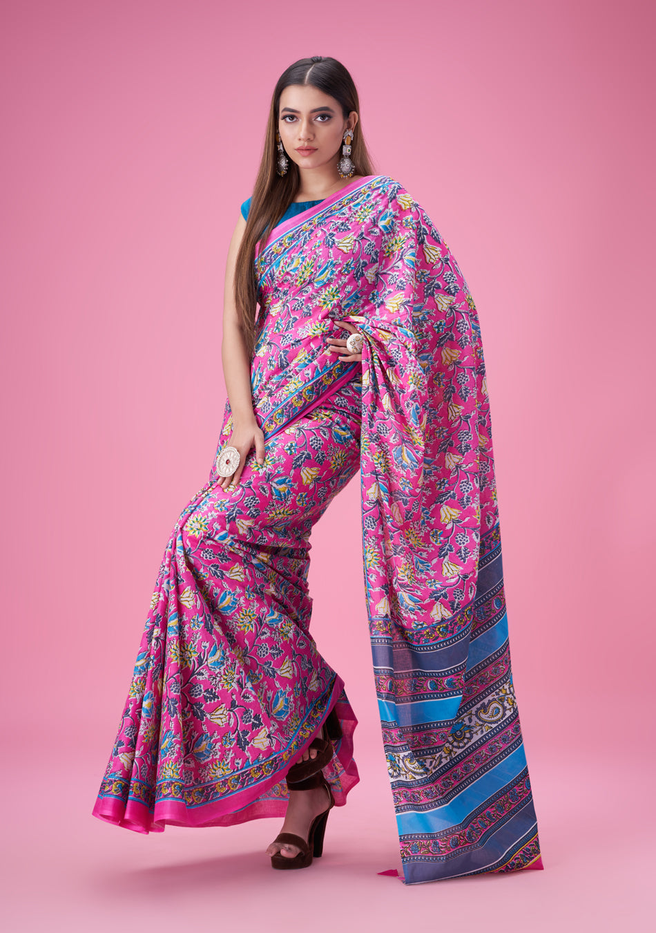 Rozana Mul Cotton Saree