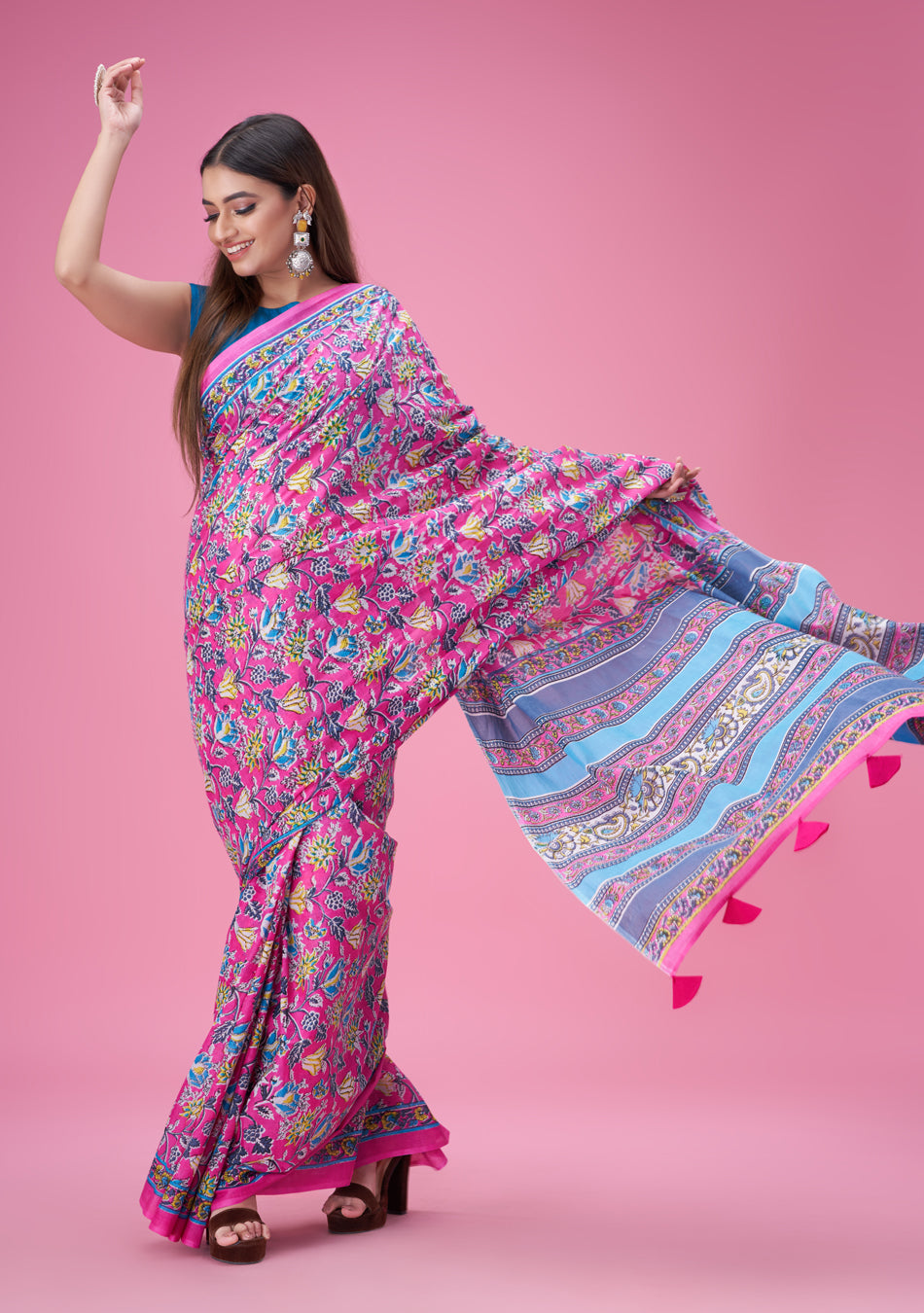 Rozana Mul Cotton Saree