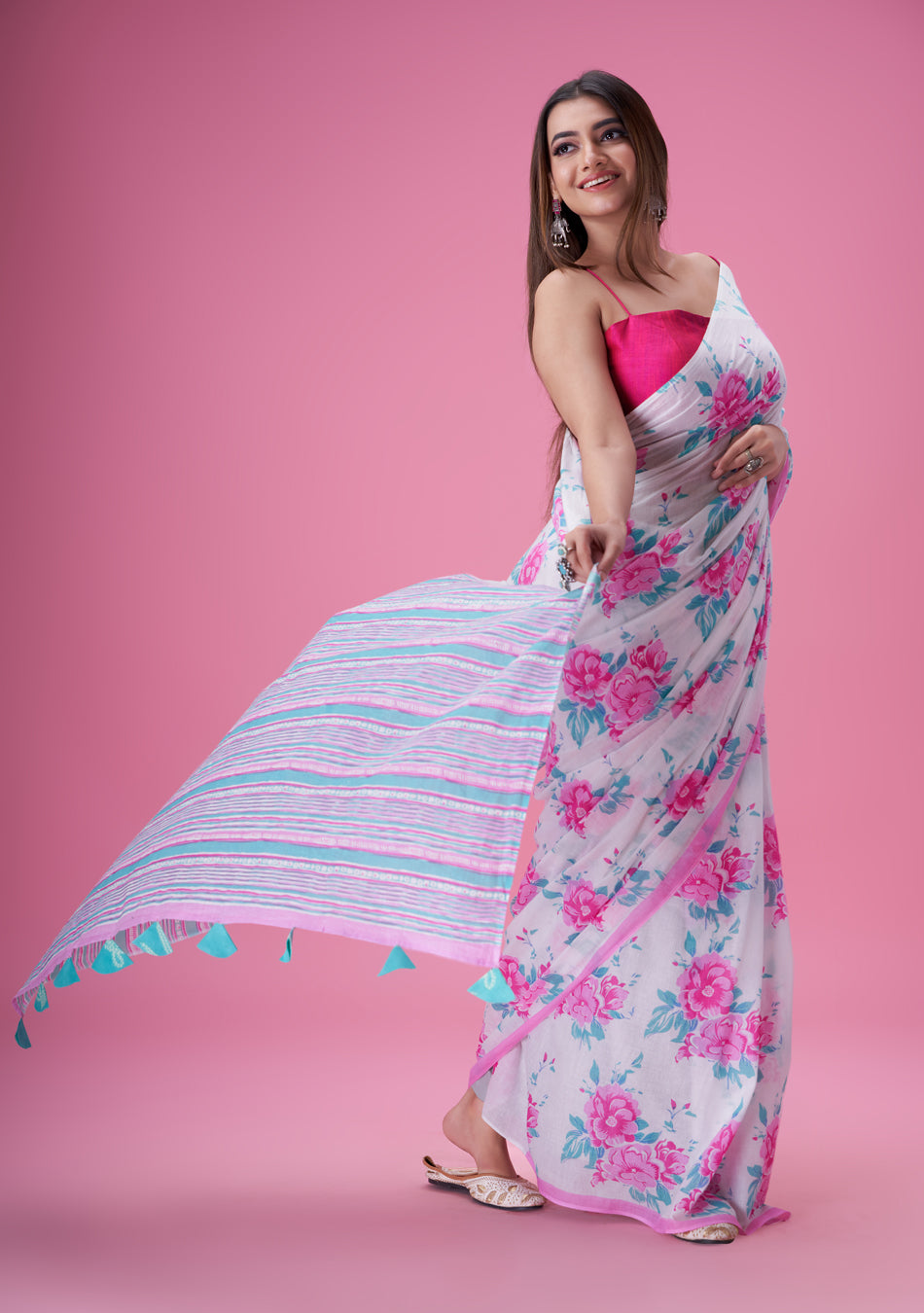 Bagecha Mul Cotton Saree