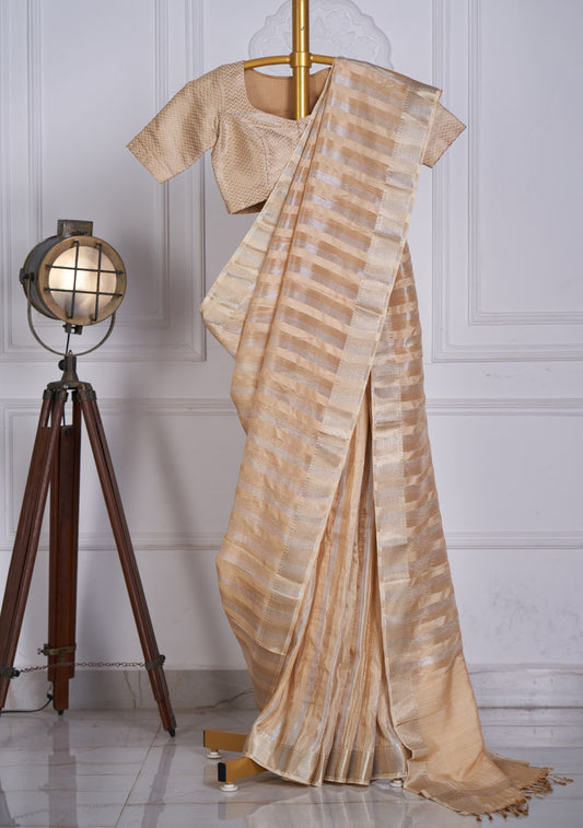 Golden Party wear Saree