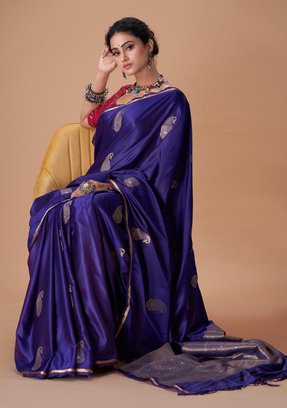 Purple Satin Silk
