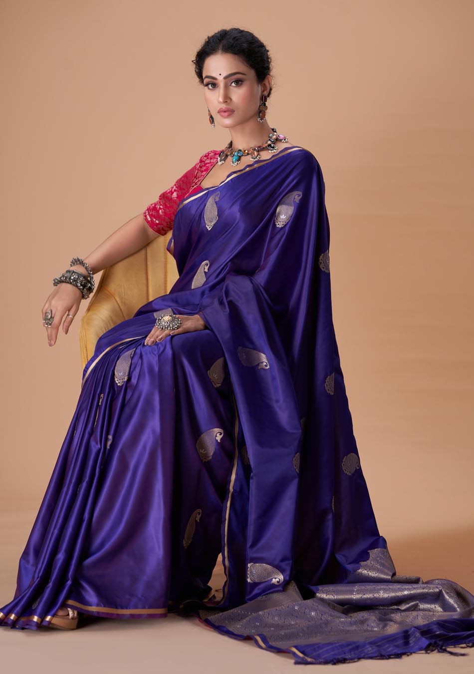 Purple Satin Silk