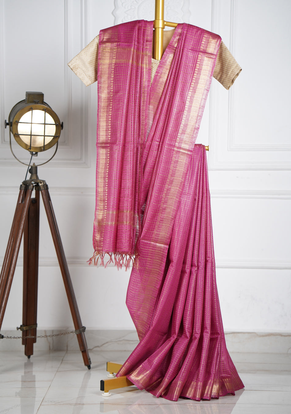 Pink Silk Saree