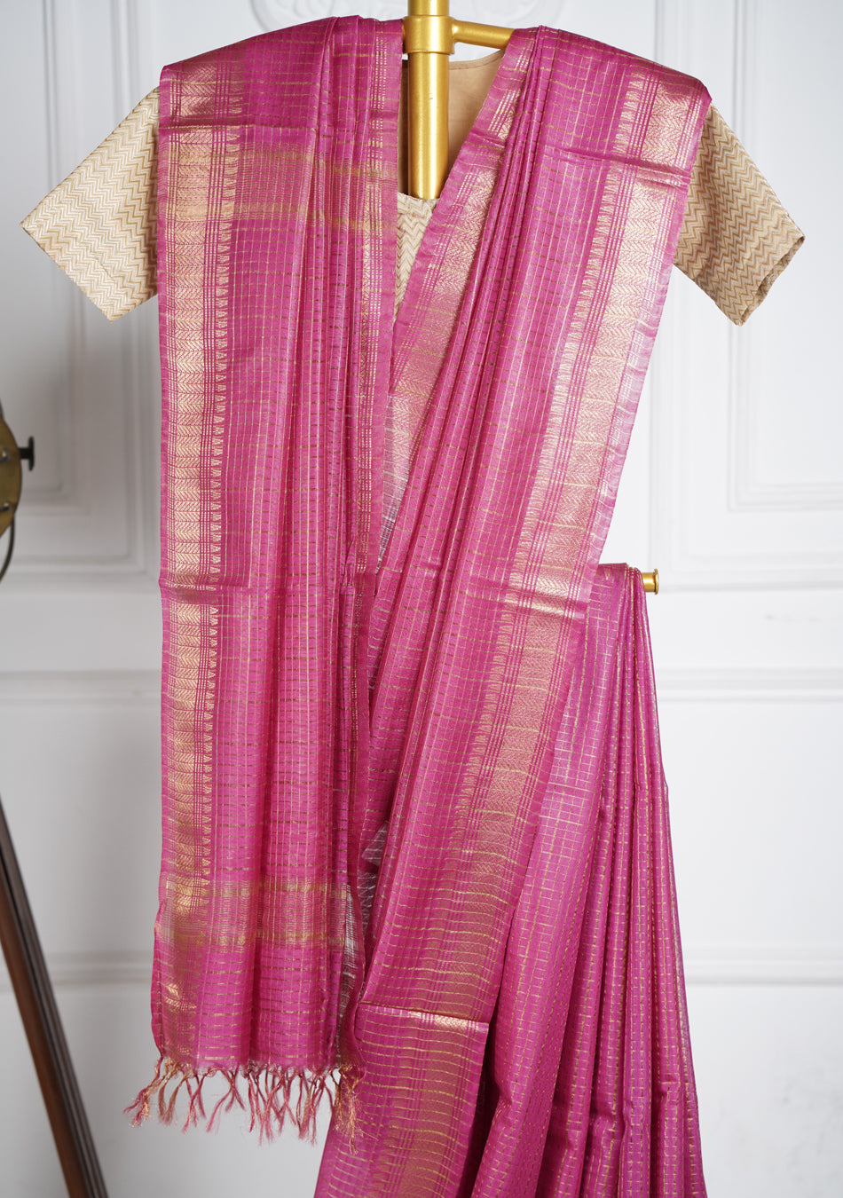 Pink Silk Saree