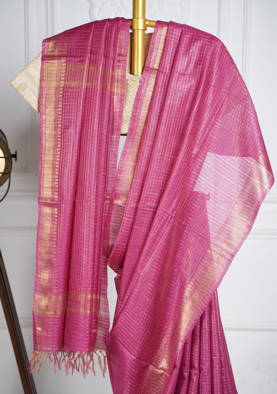 Pink Silk Saree