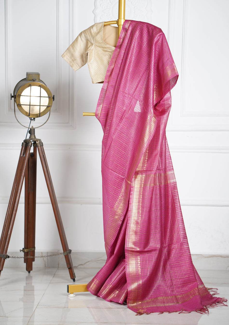 Pink Silk Saree
