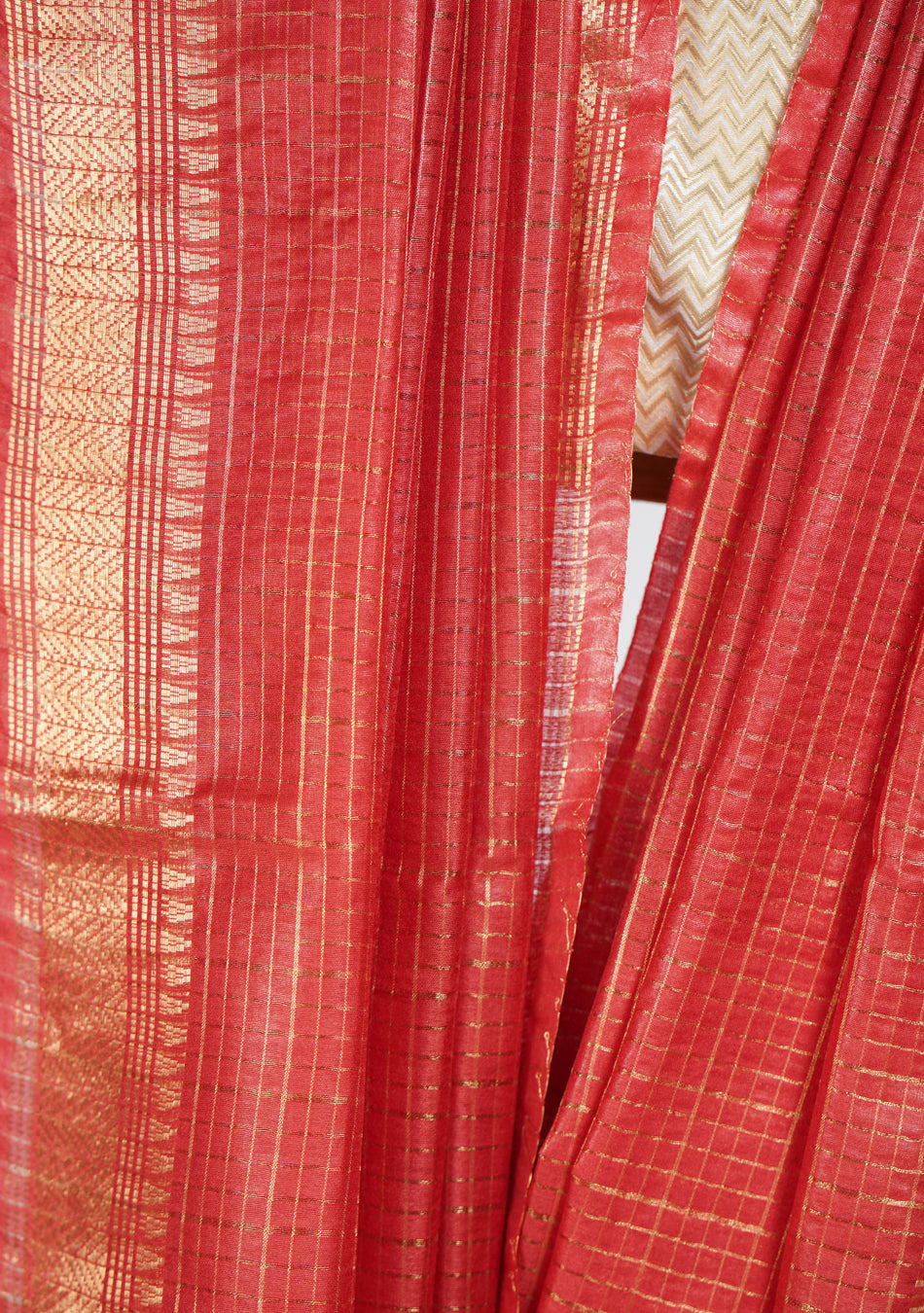 Rust Orange Silk Saree (Copy)