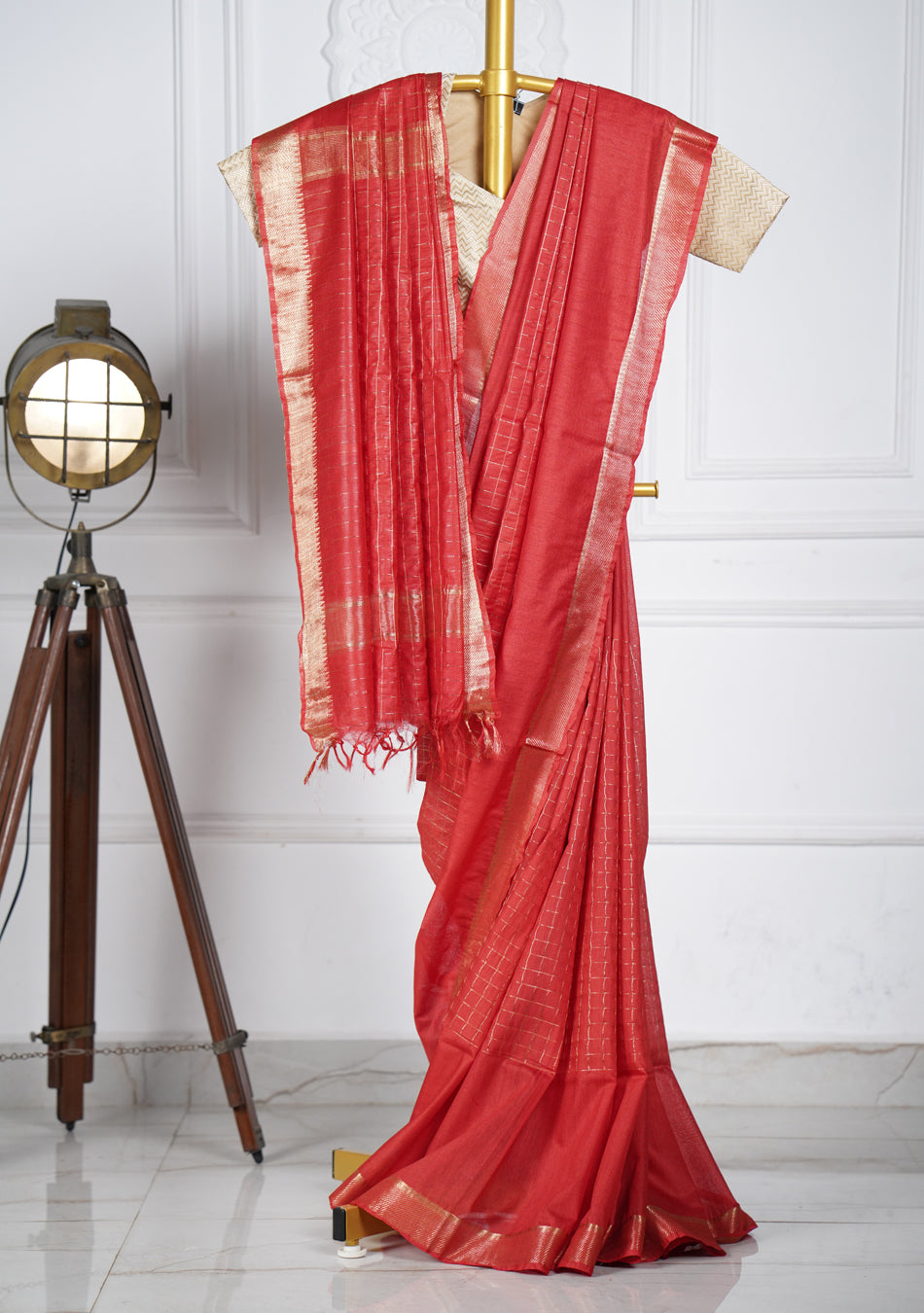 Taneira Red Silk Saree