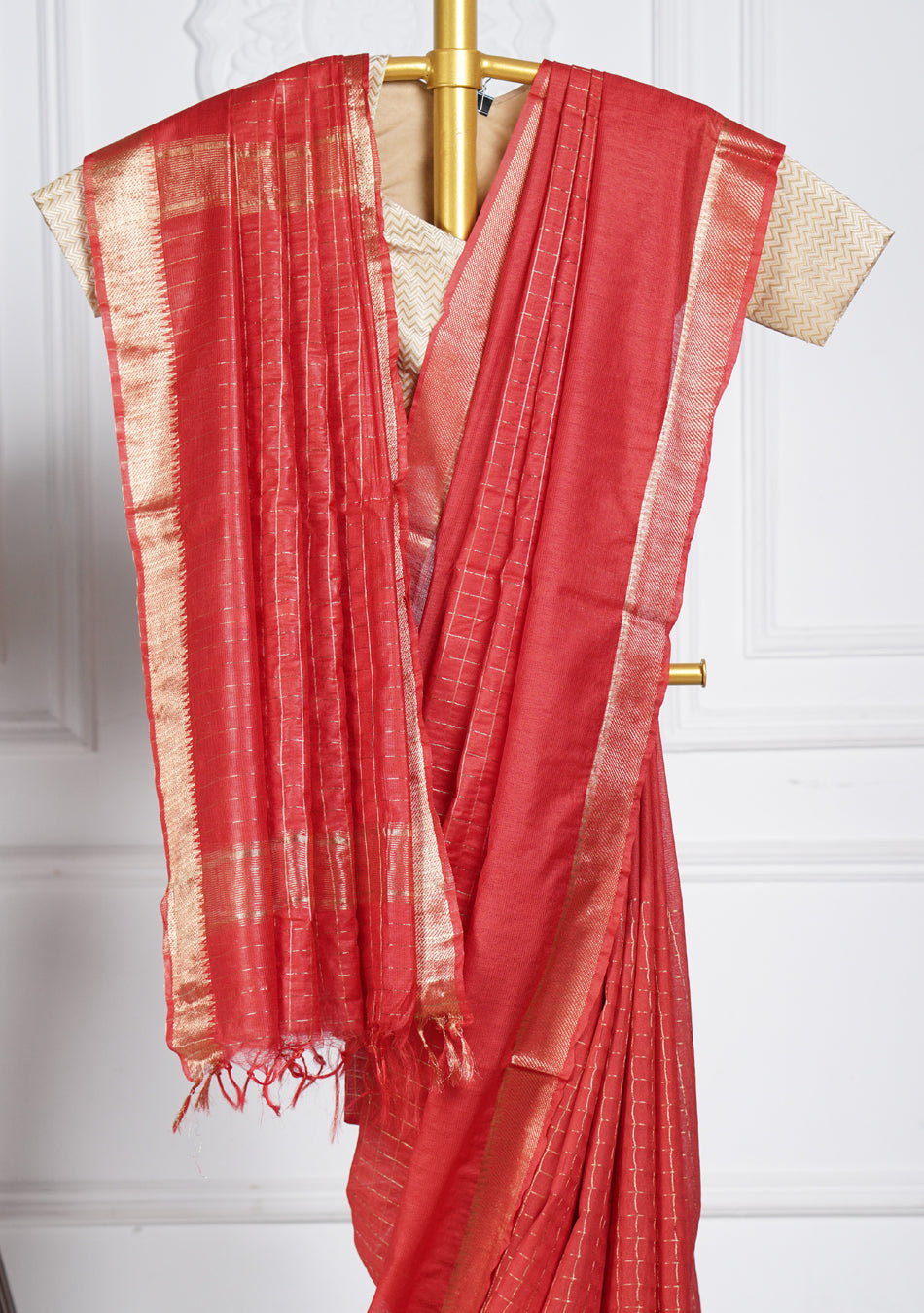 Taneira Red Silk Saree