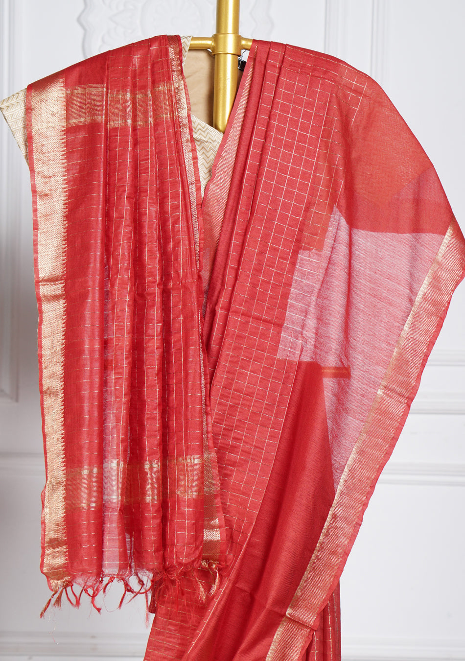Taneira Red Silk Saree