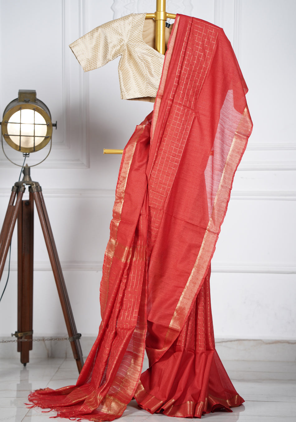 Taneira Red Silk Saree