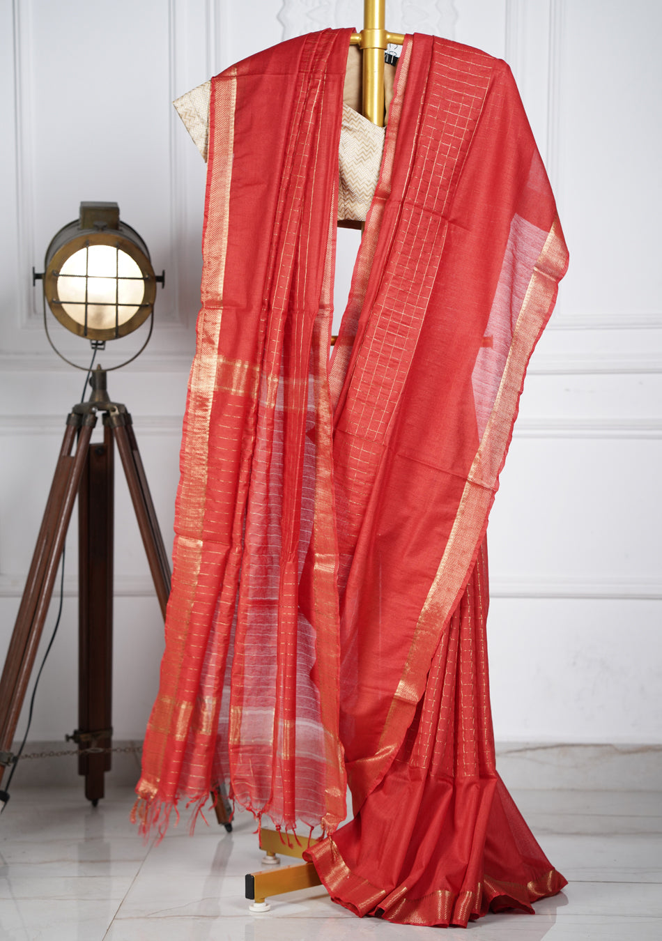 Taneira Red Silk Saree