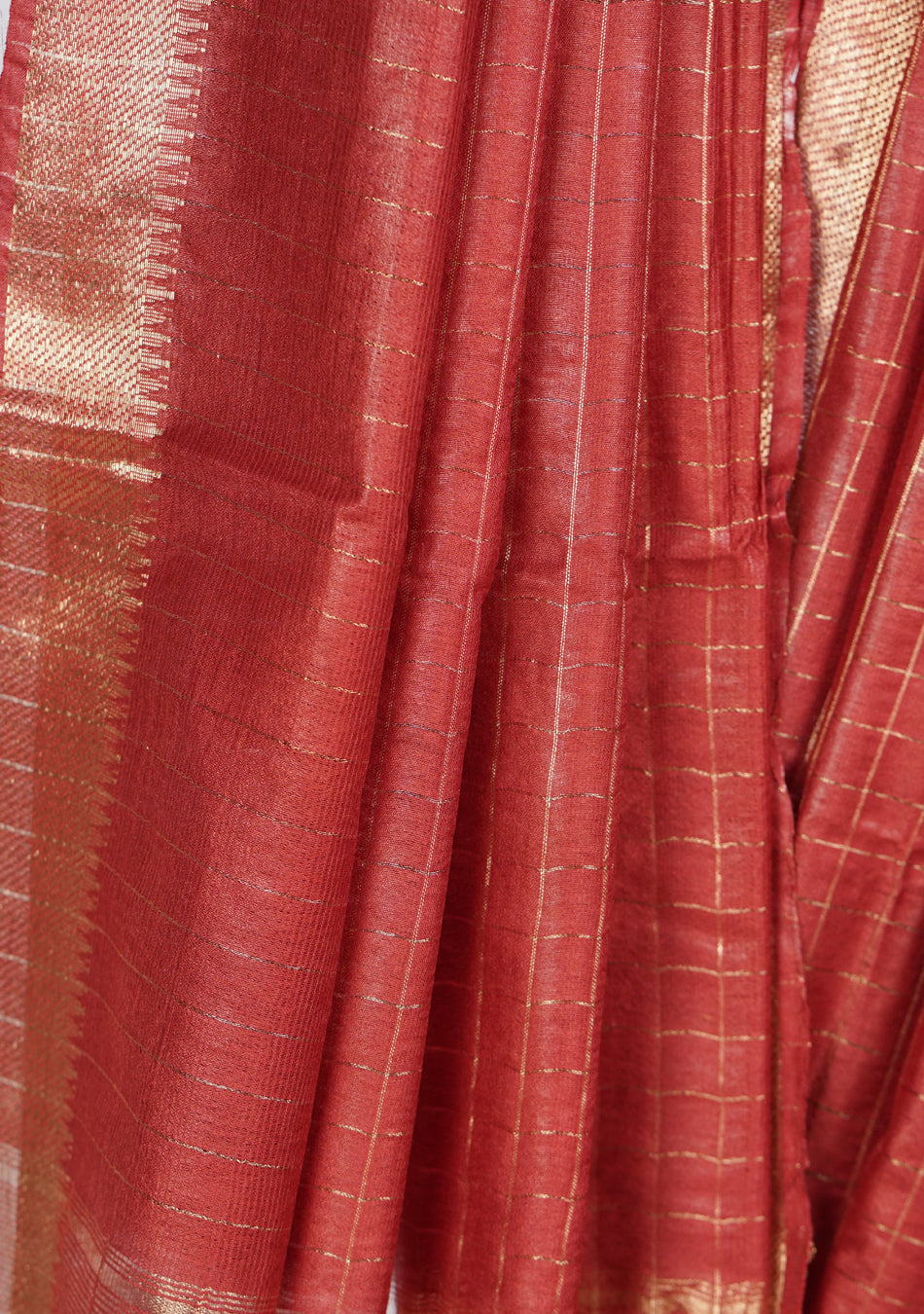 Reddish Maroon Silk Saree