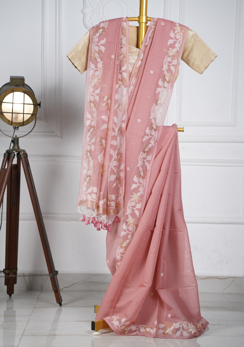 Pink Jamdani Saree