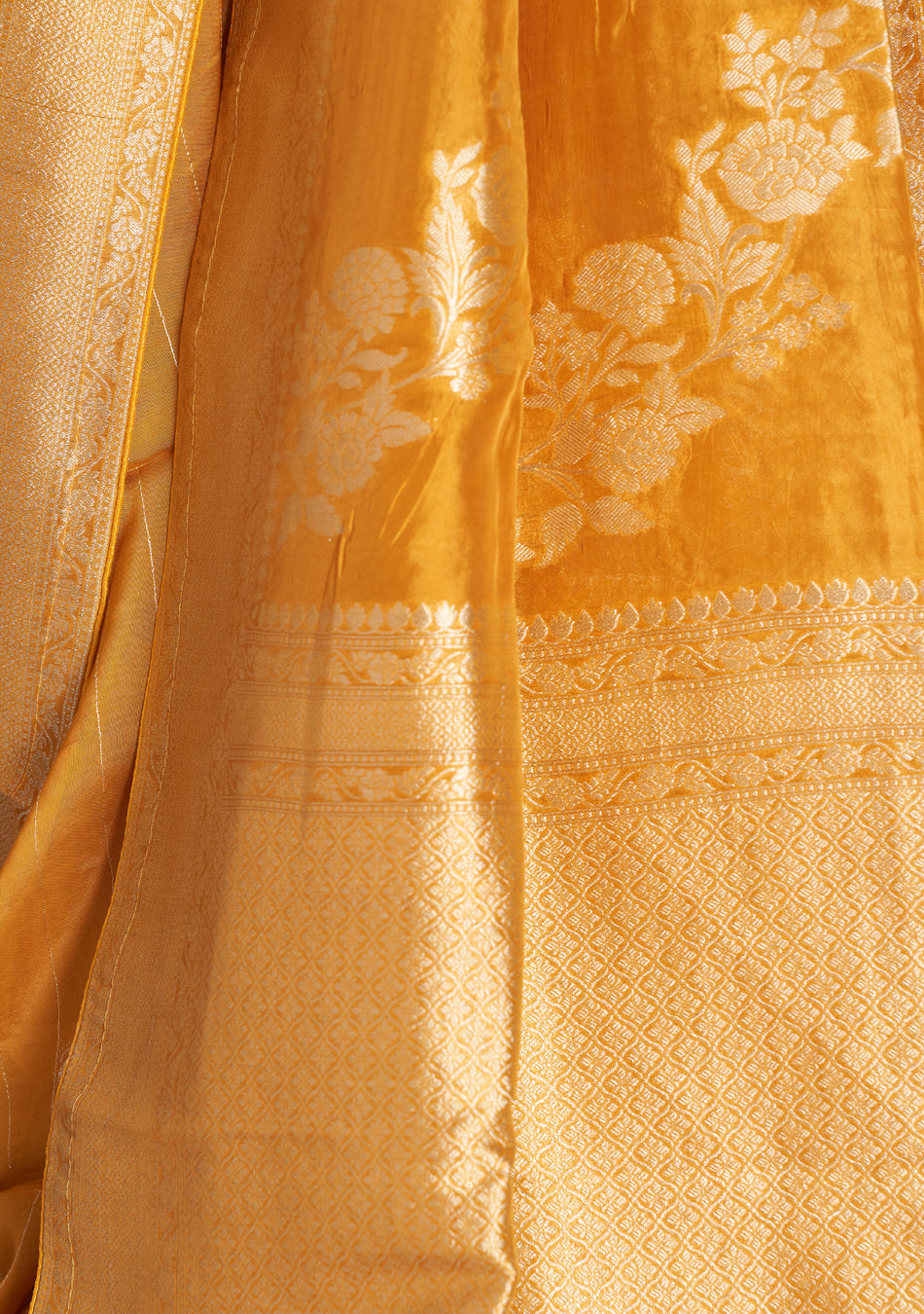Mustard Silk Saree