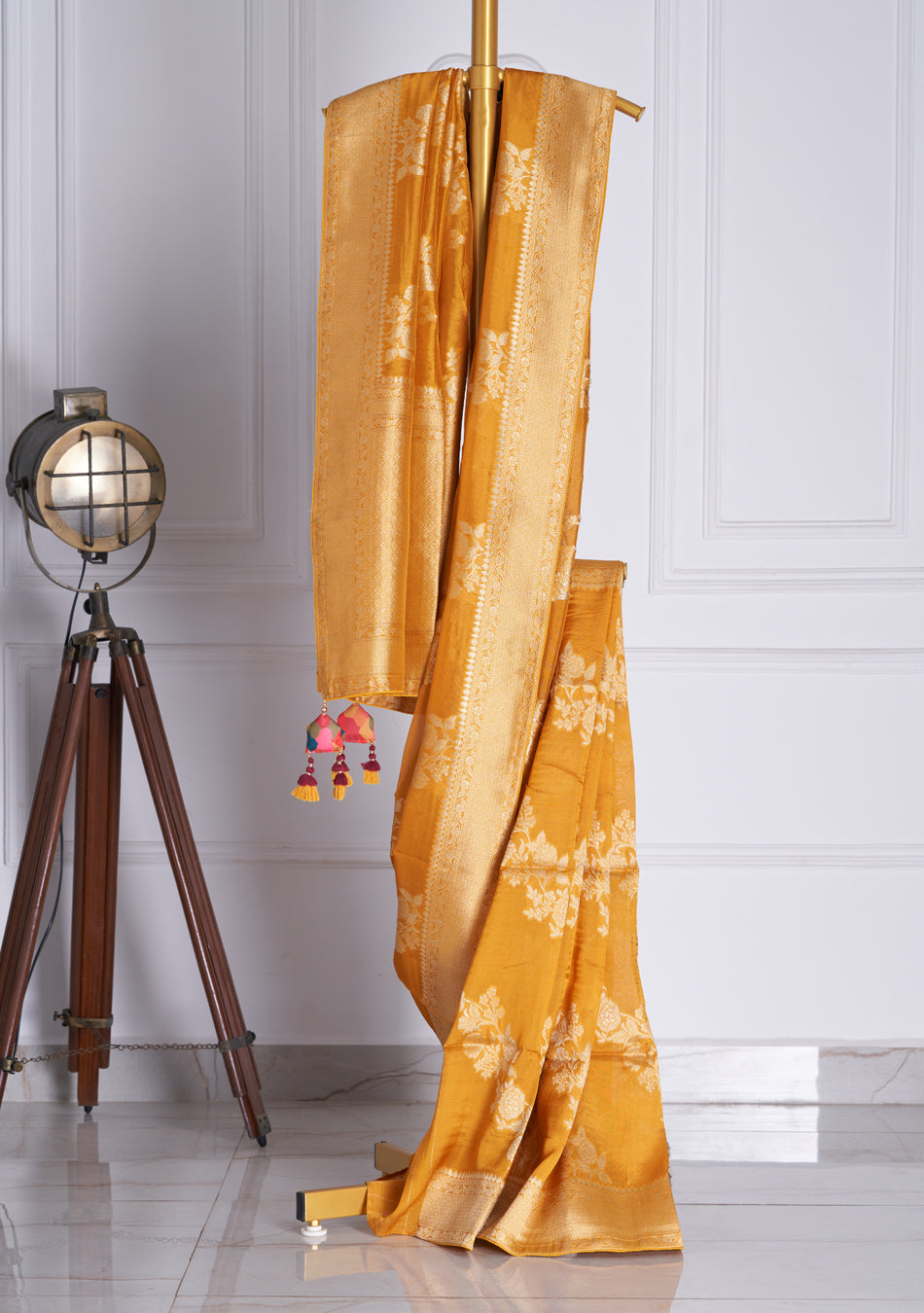 Mustard Silk Saree