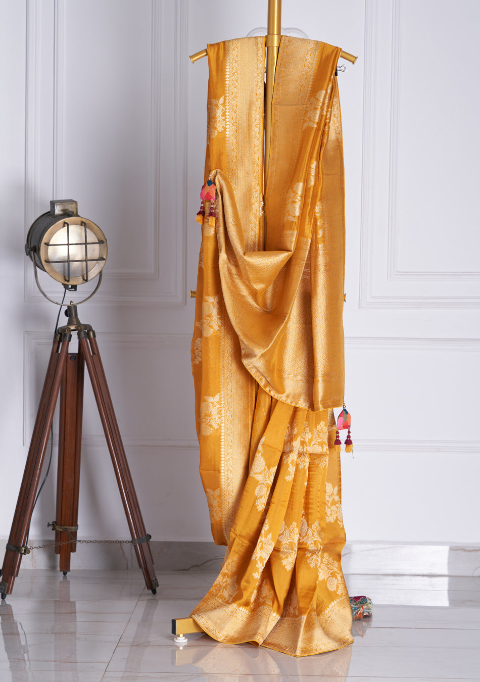 Mustard Silk Saree