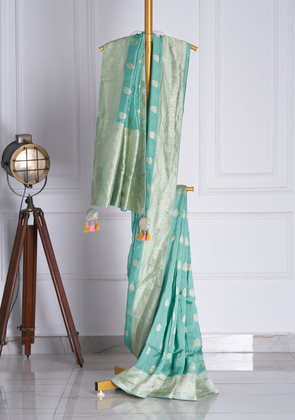 Sea green Silk Saree