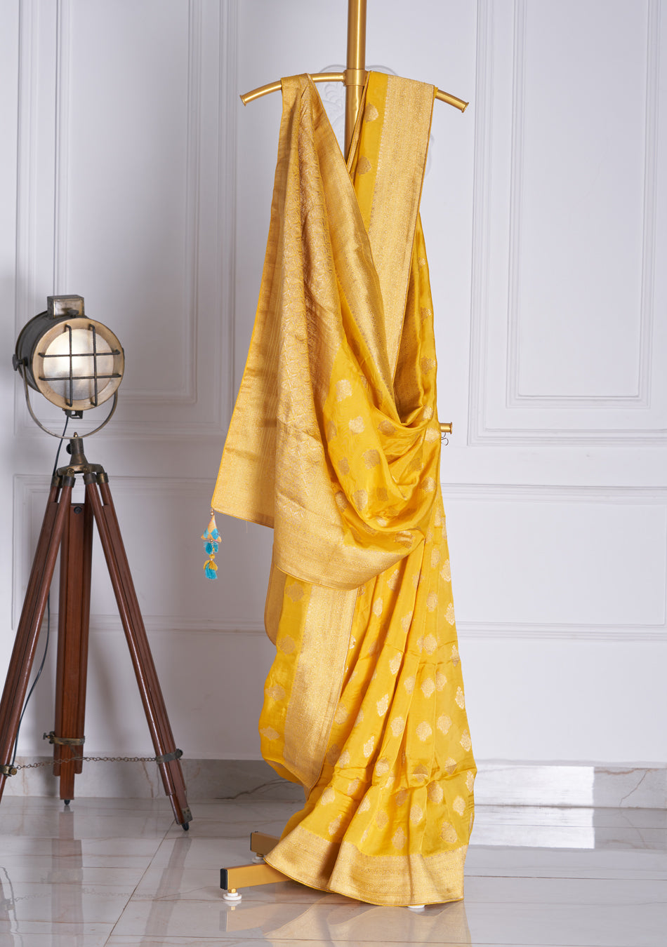 Yellow Silk Saree