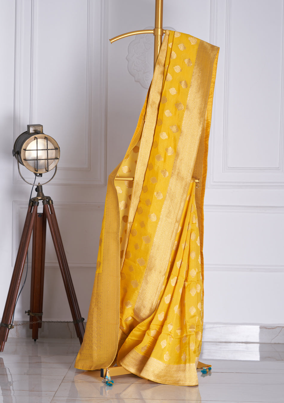 Yellow Silk Saree