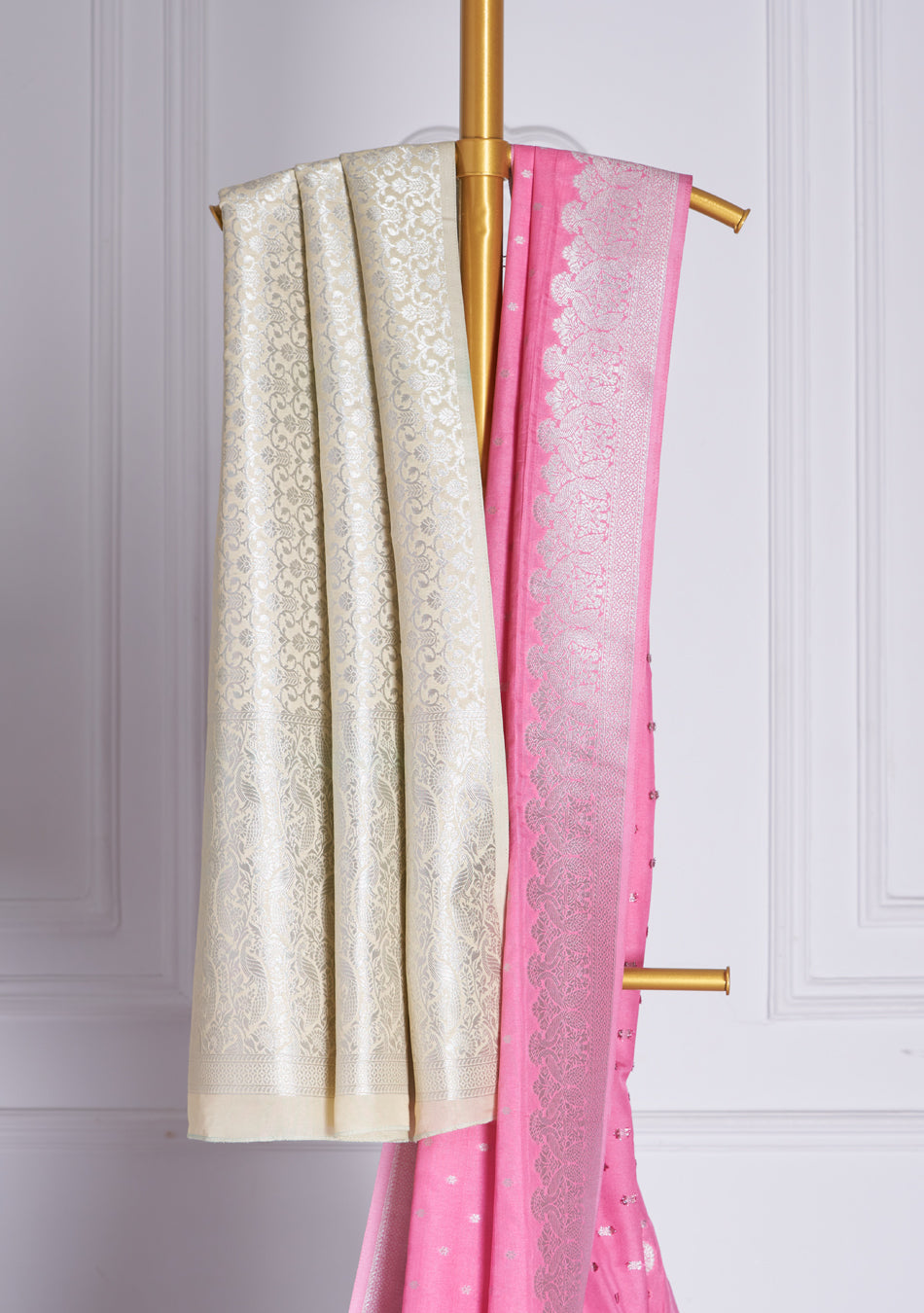 Pink Gorgette Saree
