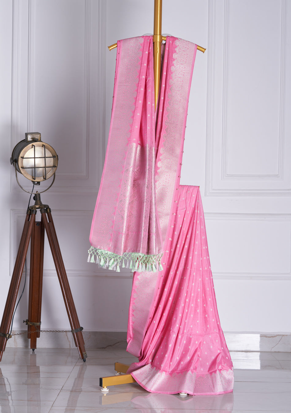 Pink Gorgette Saree