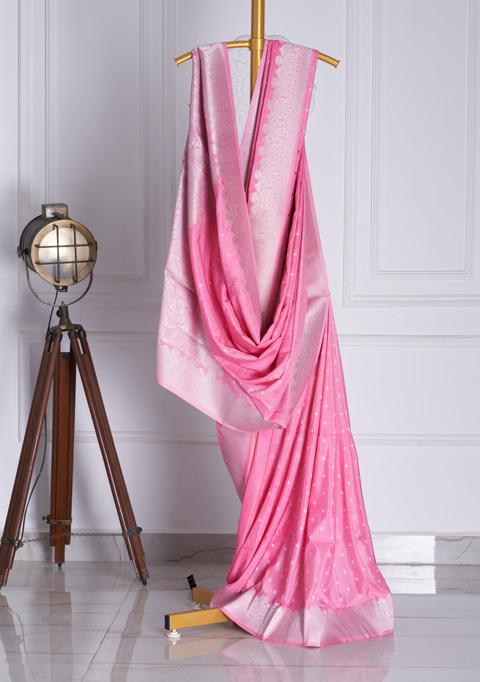 Pink Gorgette Saree