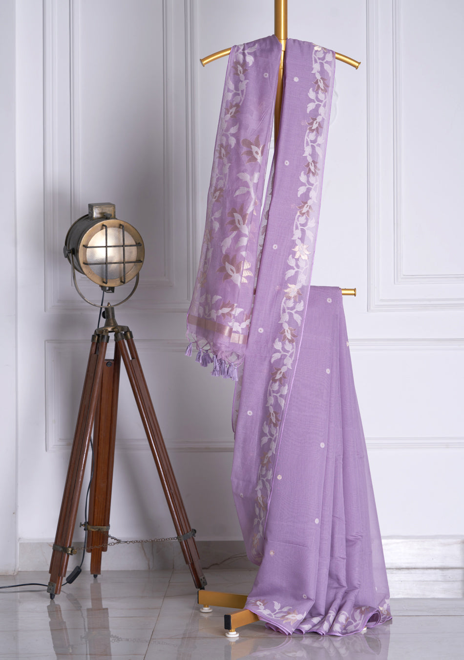 Purple Jamdani Saree