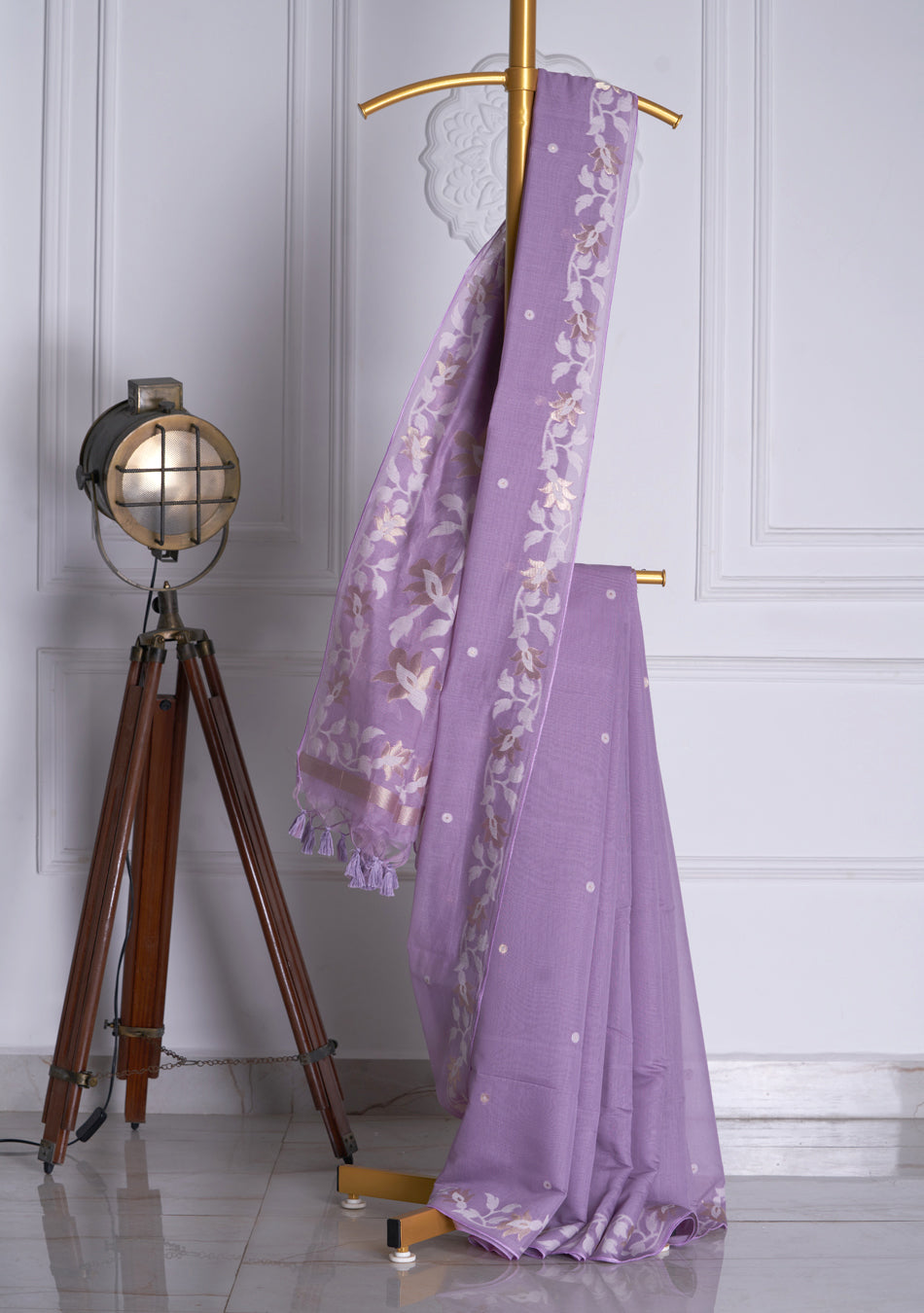 Purple Jamdani Saree
