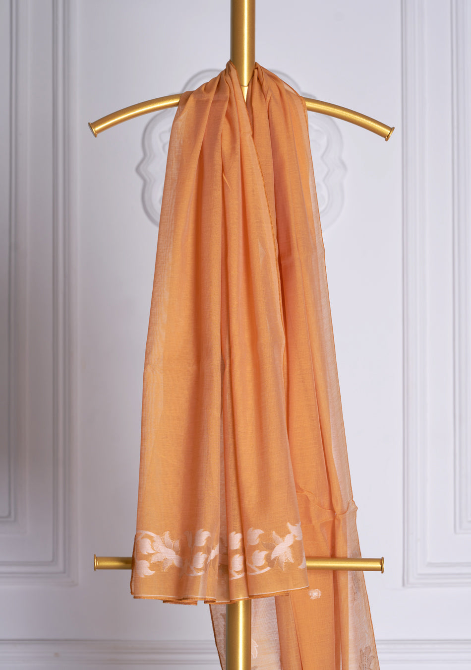 Orange Jamdani Saree