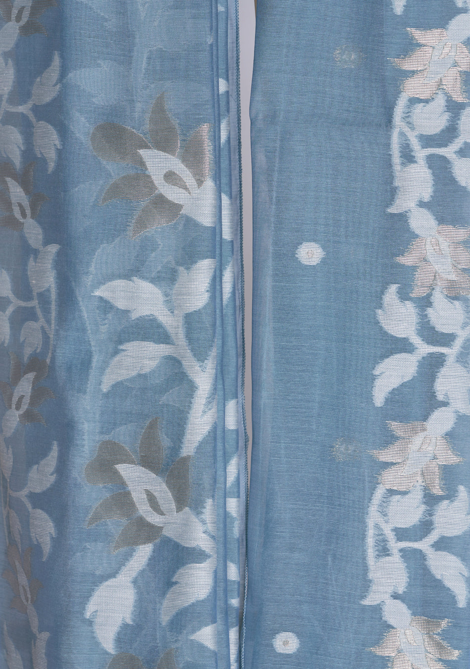 Steel Blue Jamdani Saree