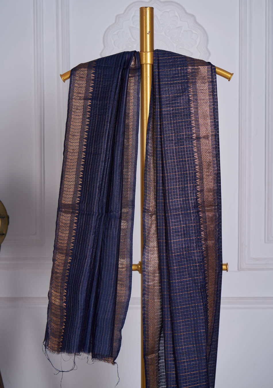 Navy Blue Silk saree