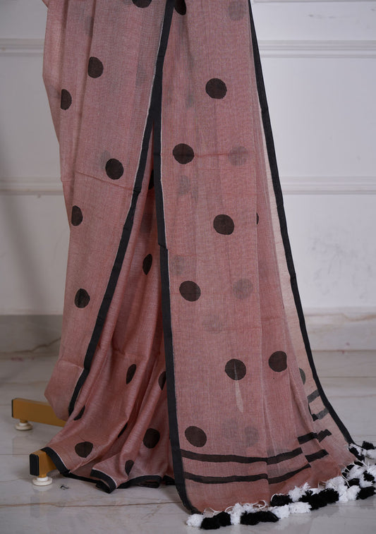 Mocha Polka Saree
