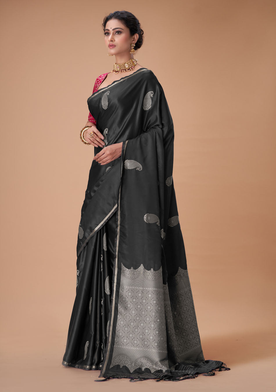 Black Satin Silk