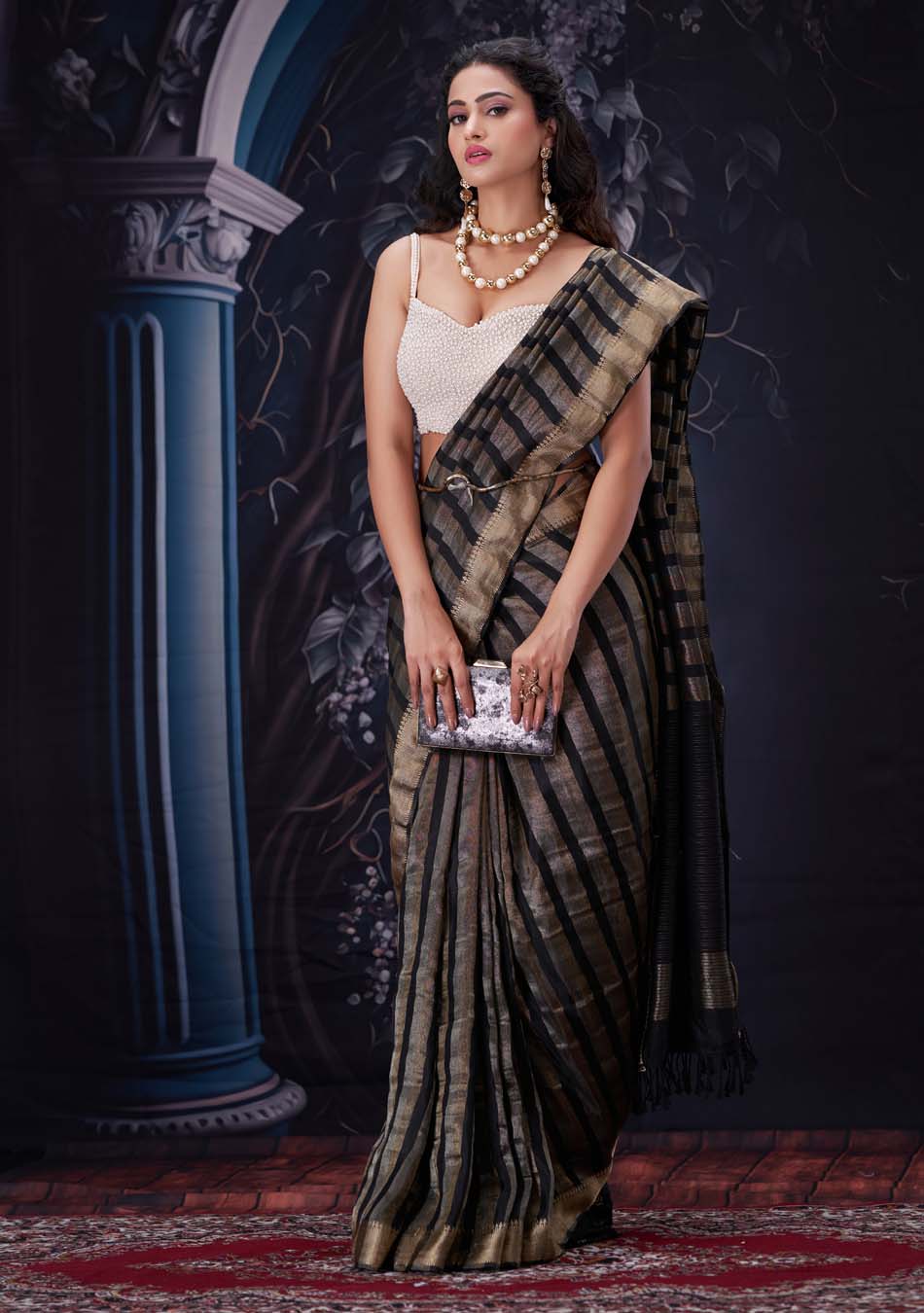 Somber Black Silk Saree
