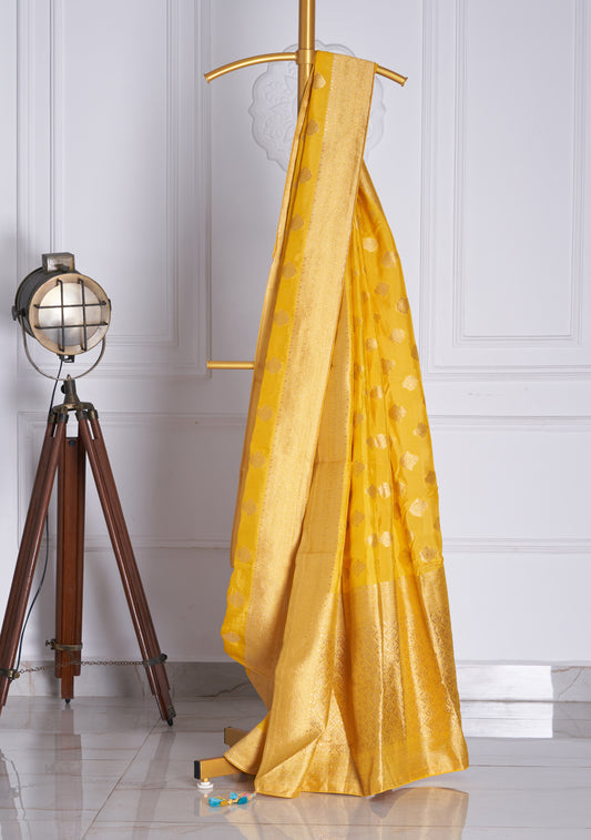 Yellow Silk Saree