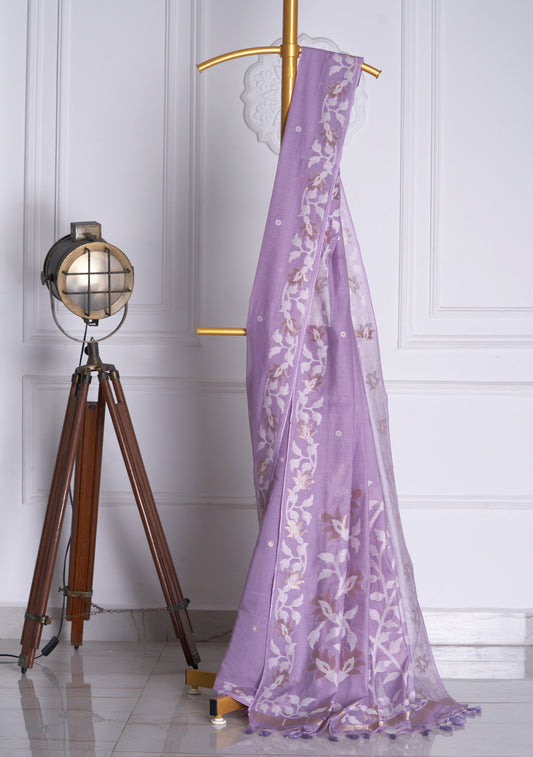 Purple Jamdani Saree