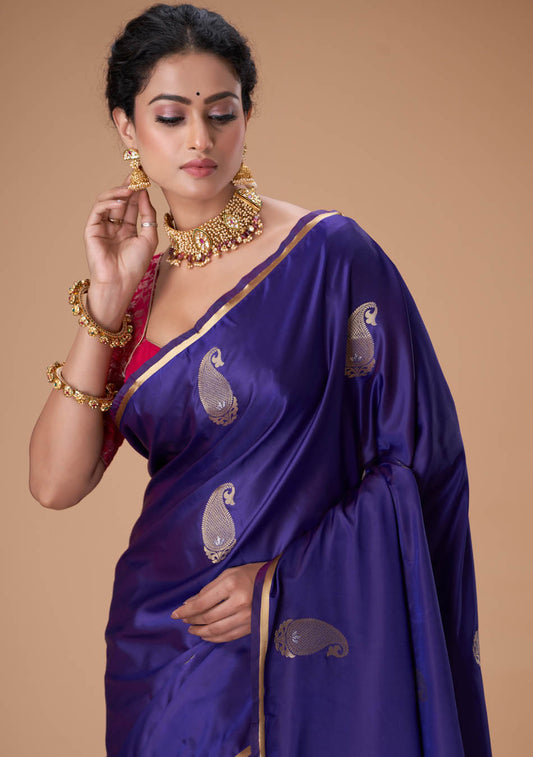 Purple Satin Silk