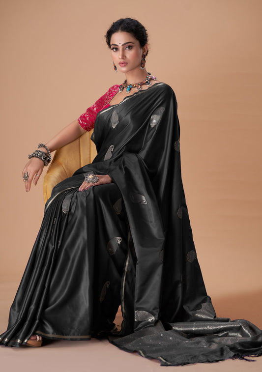 Black Satin Silk