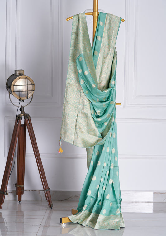 Sea green Silk Saree