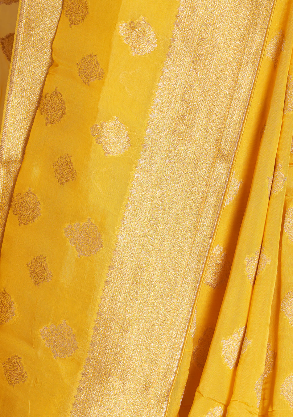 Yellow Silk Saree