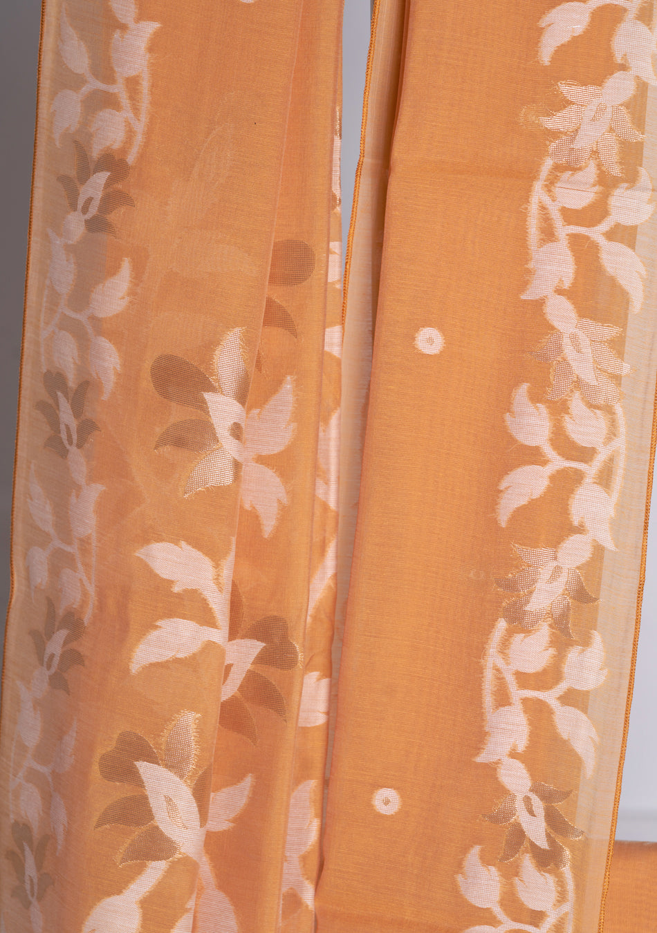Orange Jamdani Saree
