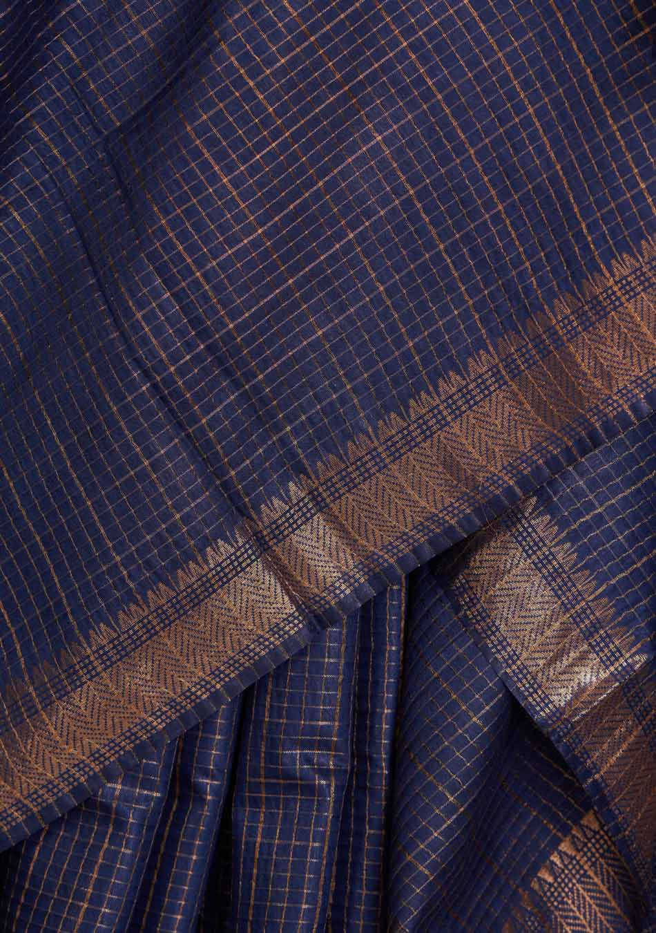 Navy Blue Silk saree