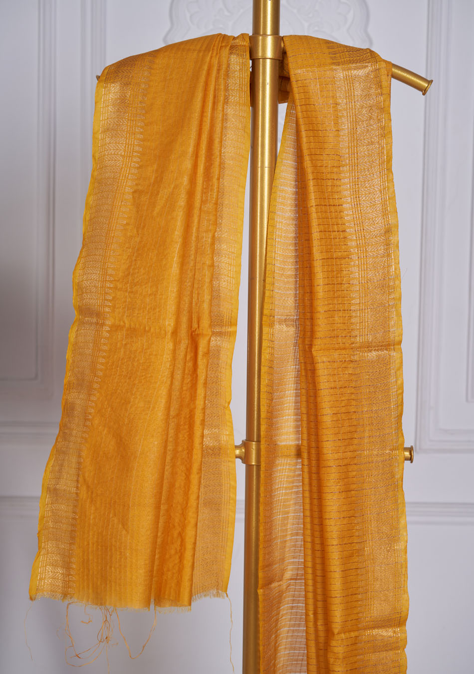 Mustard Yellow Silk Saree